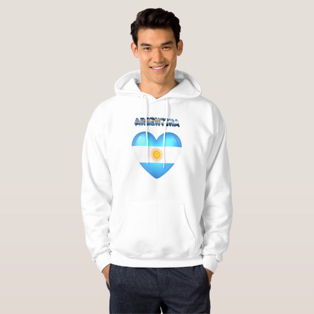 Veste À Capuche Coeur argentin (Devant entier)