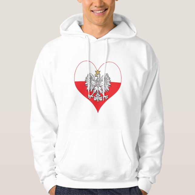 Veste À Capuche Coeur d'aigle polonais (Devant)