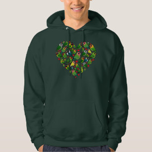 Veste À Capuche Coeur des perruches