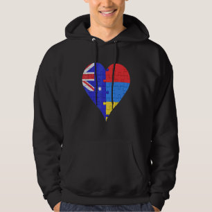 Veste À Capuche Coeur du drapeau australien arménien