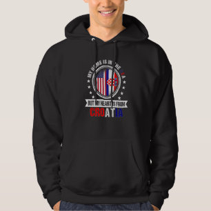 Veste À Capuche Coeur du drapeau croate américain de Croatie Améri