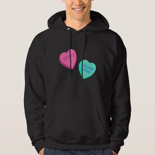 Veste À Capuche Coeurs de conversation de bonbons Provo Utah Valen (Devant)