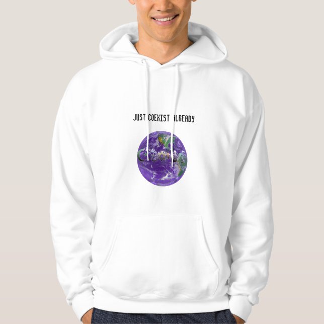 Veste À Capuche Coexistent le sweatshirt de paix (Devant)