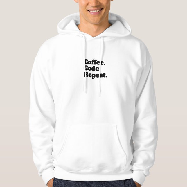 Veste À Capuche Coffee Code Répéter (Devant)