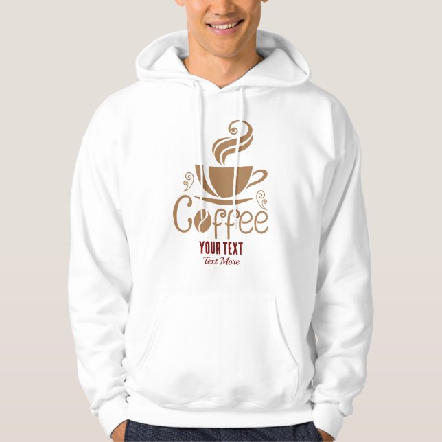 Veste À Capuche Coffee Lover Design – Minimal Coffee Cup Graphic (Devant)