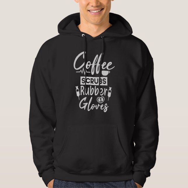 Veste À Capuche Coffee Scrubs Gants en caoutchouc Dialyse Tech Inf (Devant)