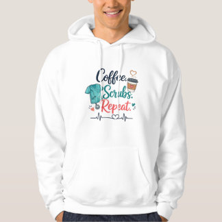 Veste À Capuche Coffee. Scrubs. Repeat.