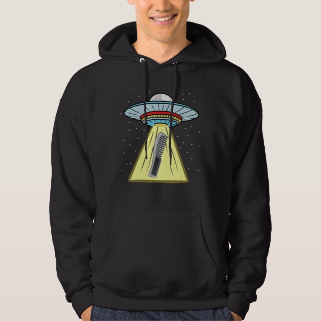 Veste À Capuche Coiffeuse de peigne d'enlèvement Ufo (Devant)