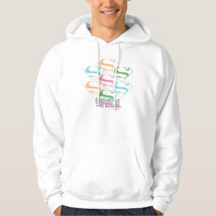Veste À Capuche Collage en pastel de logo de Supergirl