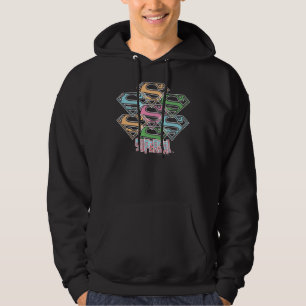 Veste À Capuche Collage en pastel de logo de Supergirl