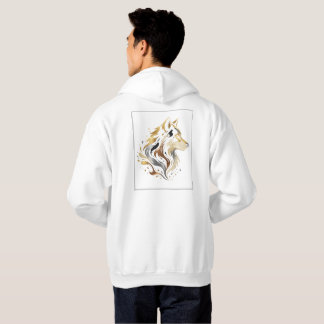 Veste À Capuche Collection de design blanc et or