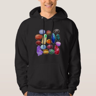 Veste À Capuche Collection de Pierres Colorées de Roches Minéraux