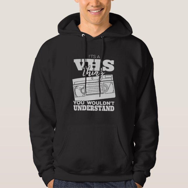 Veste À Capuche Collectionneur de cassettes vidéo VHS (Devant)