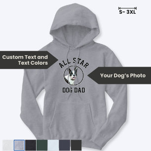 Veste À Capuche Collegiate All Star Papa Chien Personnalisé Photo