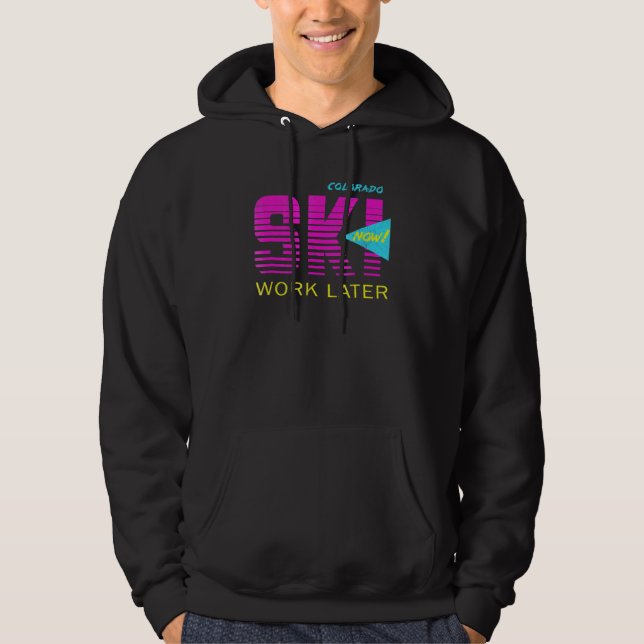 Veste À Capuche Colorado Ski Rétro 80s Ski Tee (Devant)