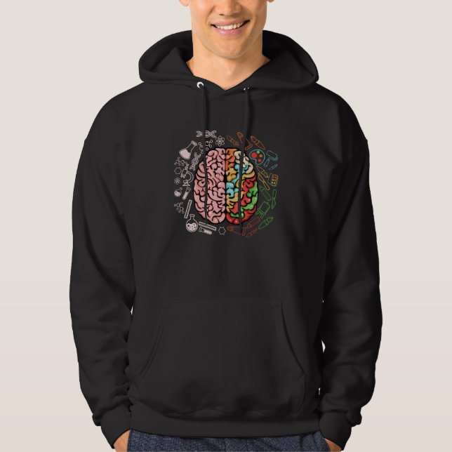 Veste À Capuche Colorful Brain Science Neuroscience Neurologist (Devant)