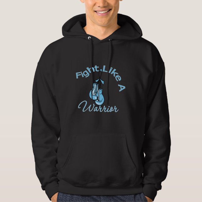 Veste À Capuche Combat comme un cancer de la prostate de guerrier (Devant)