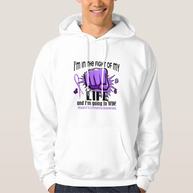 Veste À Capuche Combat de ma lymphogranulomatose maligne de la vie (Devant)