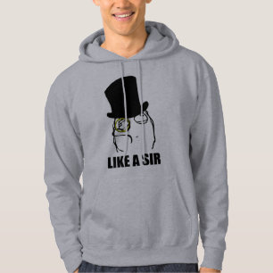 Veste À Capuche Comme monsieur Monocle Rage Face Meme