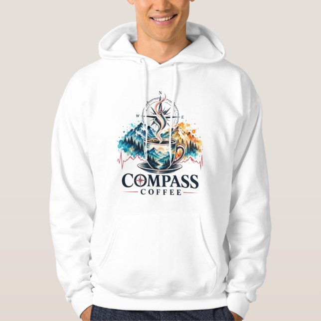 Veste À Capuche Compass Coffee Mountain Adventure Sweatshirt à cap (Devant)