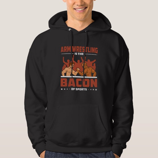Veste À Capuche Compétition de sport de bras de fer Bacon Bras de  (Devant)