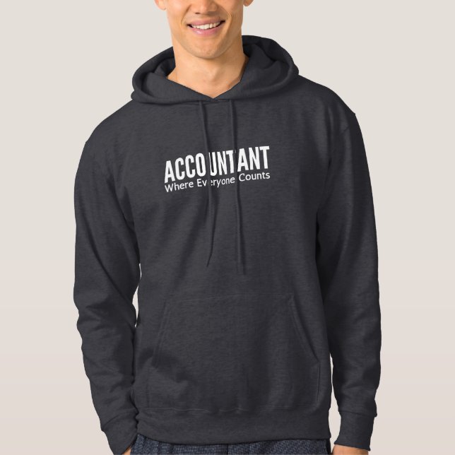 Veste À Capuche Comptable Où Tout Le Monde Compte (Devant)