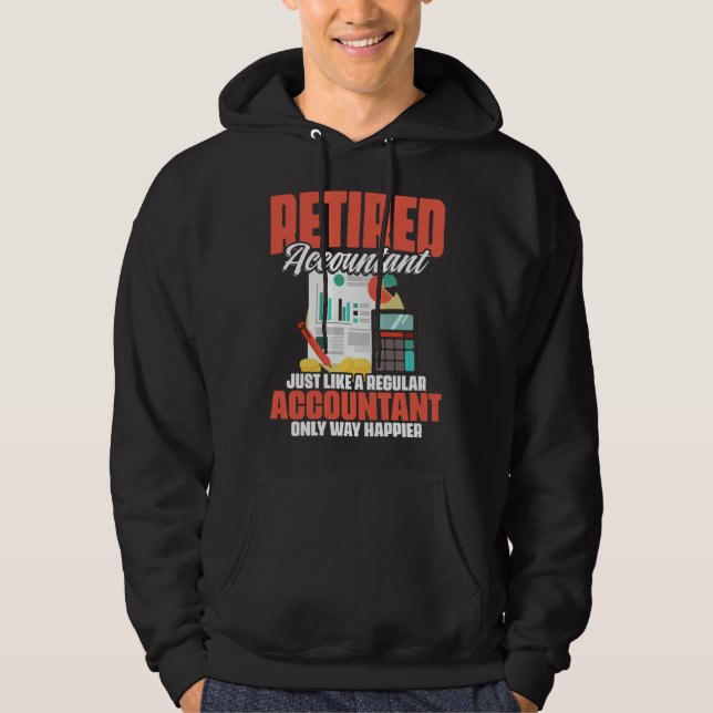 Veste À Capuche Comptable retraité retraité retraité retraite (Devant)