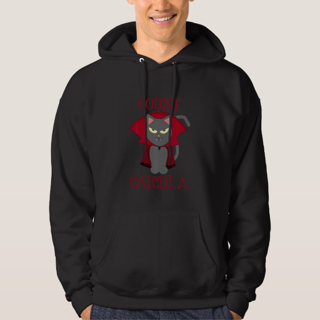 Veste À Capuche Comte Drôle Catcula Halloween Meow Meow Meow Chat  (Devant)
