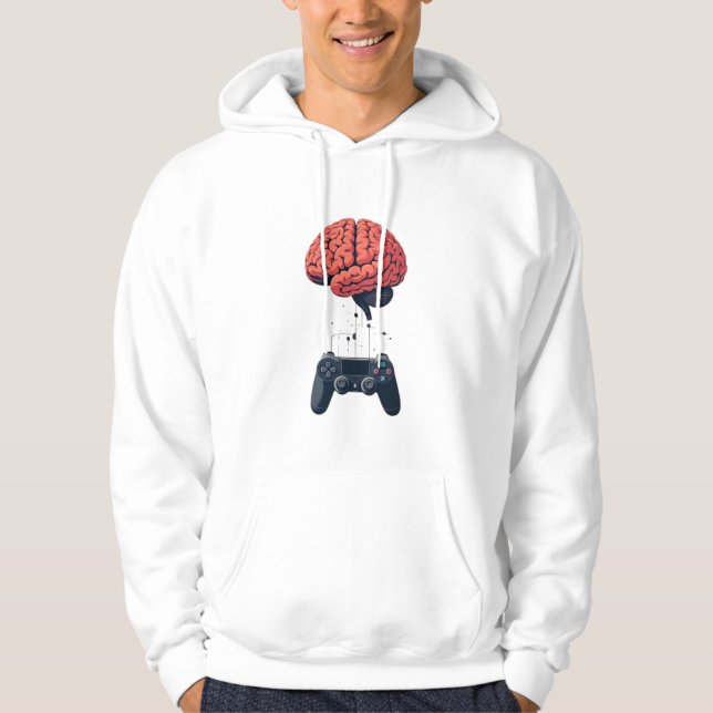 Veste À Capuche Concept de contrôleur d'esprit de jeu (Devant)