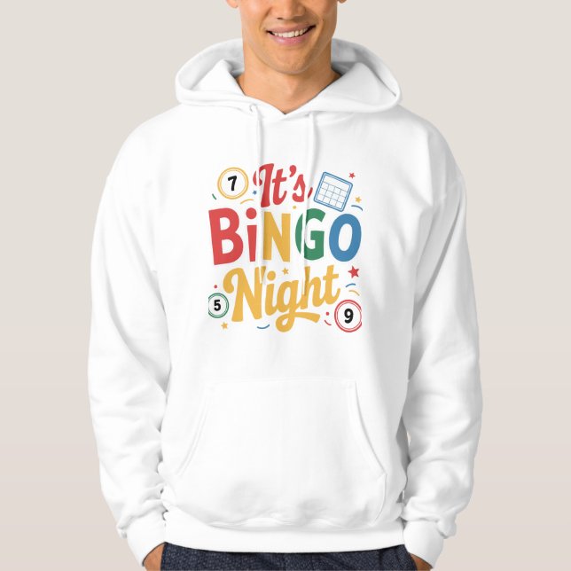 Veste À Capuche Conception amusante pour les amateurs de Bingo – C (Devant)