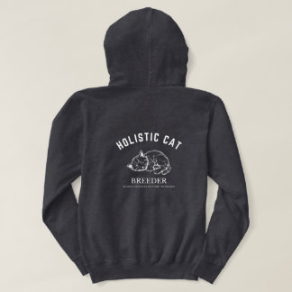 Veste À Capuche Conception blanche holistique de l'éleveur de chat