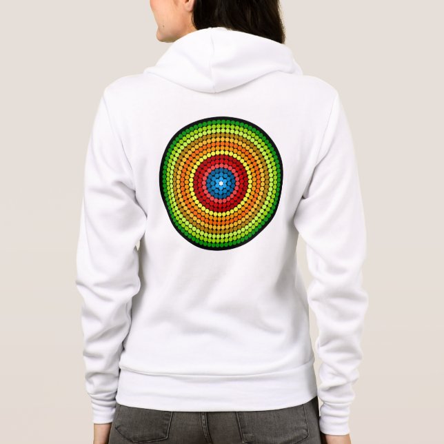 Veste À Capuche Conception d'art mandala abstrait pointillé-65904 (Dos)