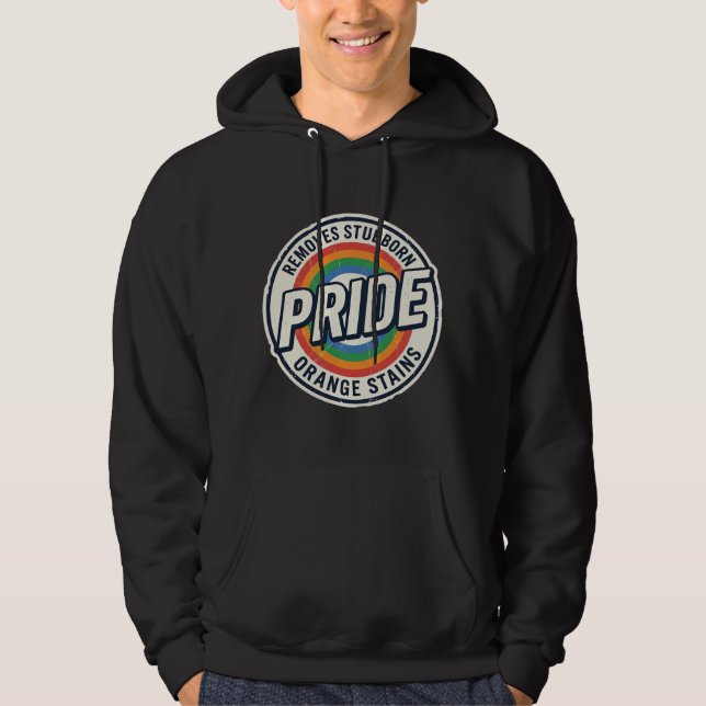 Veste À Capuche Conception de badge arc-en-ciel de protestation de (Devant)