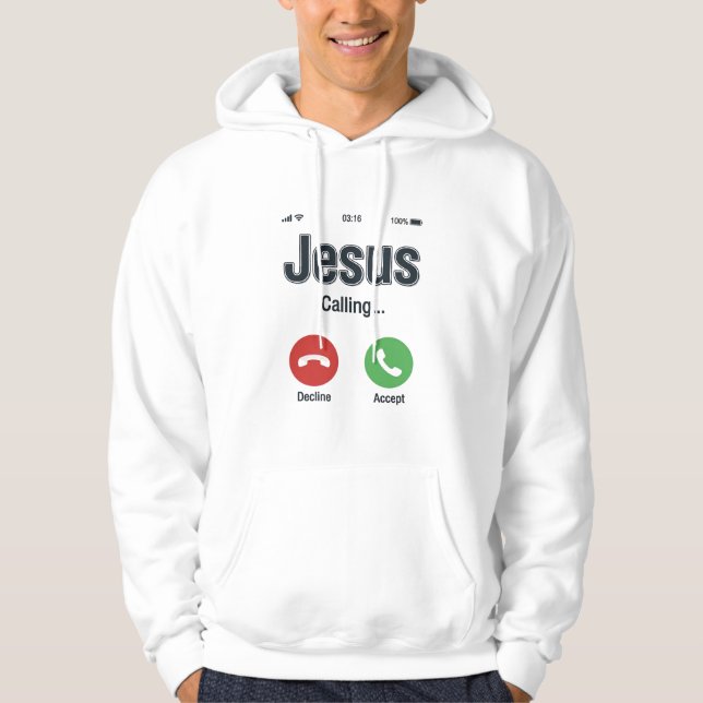 Veste À Capuche Conception de chemise chrétienne pour écran de tél (Devant)