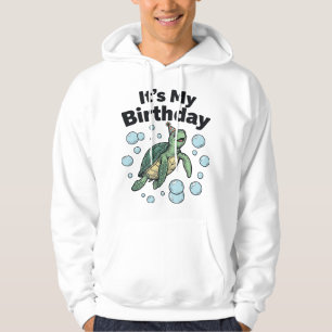 Veste À Capuche Conception de chemise d'anniversaire de tortue mar