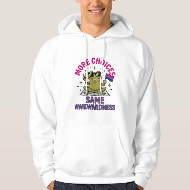 Veste À Capuche Conception de chemise de fierté de grenouille Bi d (Devant)