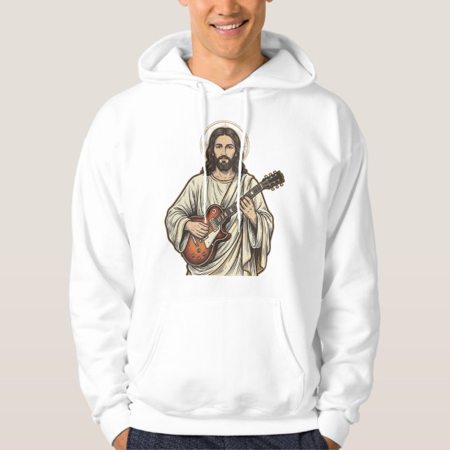 Veste À Capuche Conception de chemise de gravure de guitariste sac (Devant)