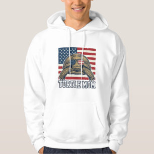 Veste À Capuche Conception de chemise de maman tortue patriotique