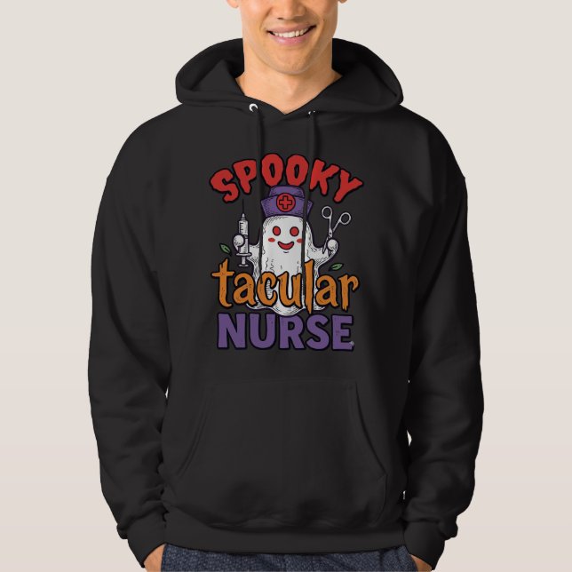 Veste À Capuche Conception de chemise fantôme Halloween Infirmière (Devant)