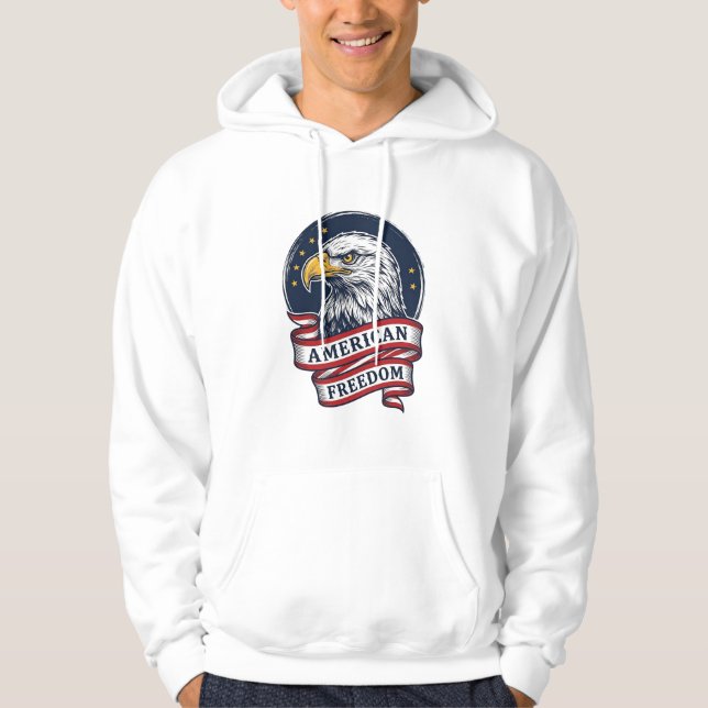 Veste À Capuche Conception de chemise vectorielle ruban patriotiqu (Devant)