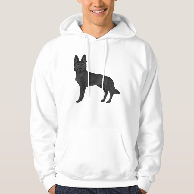 Veste À Capuche Conception de chien de dessin animé mignon Berger  (Devant)