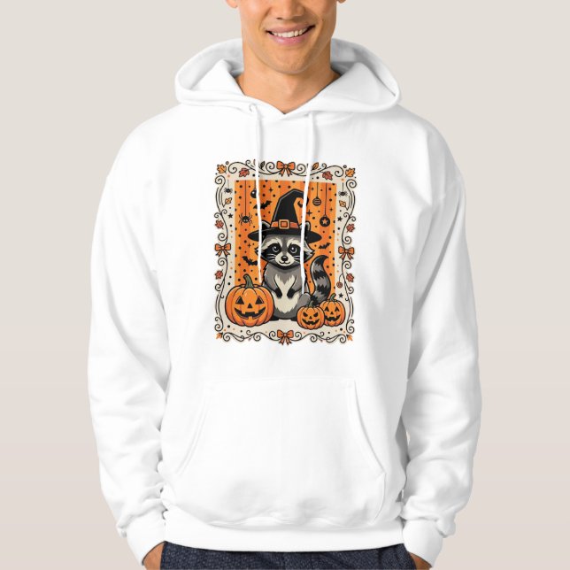 Veste À Capuche Conception de citrouille d'Halloween de raton lave (Devant)