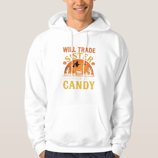 Veste À Capuche Conception de commerce de sœur de Candy Halloween_ (Devant)