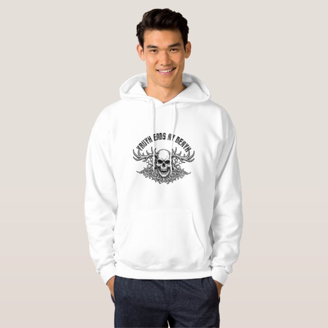 Veste À Capuche Conception de crâne où la vérité se termine à la m (Devant entier)