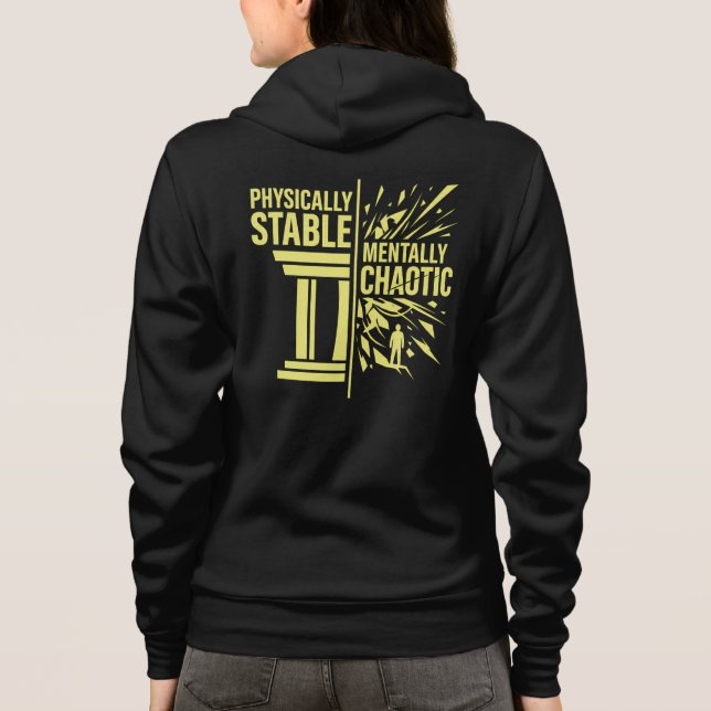 Veste À Capuche Conception de dualité physiquement stable mentalem (Dos)