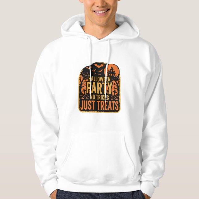 Veste À Capuche Conception de fête d'Halloween pas de farces juste (Devant)