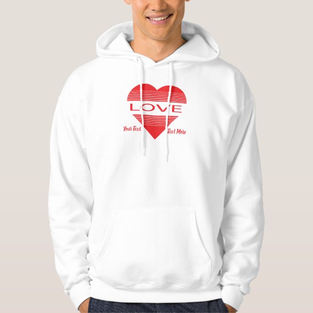 Veste À Capuche Conception de l'amour et de la romance avec des él (Devant)