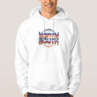 Veste À Capuche Conception de logo chromé rétro North South 80s -
