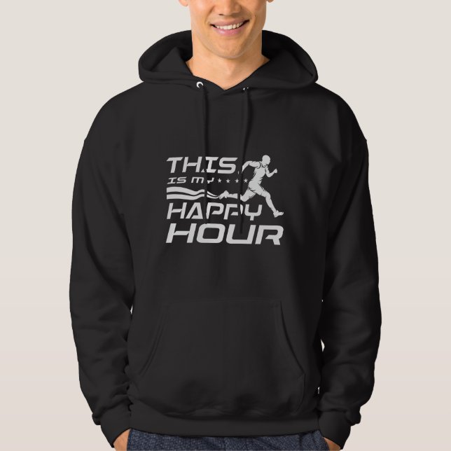 Veste À Capuche Conception De Marathon Pour Les Coureurs Et Les Jo (Devant)