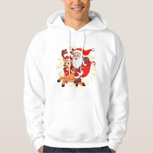 Veste À Capuche **"Conception de Père Noël joueur – Amusement et F